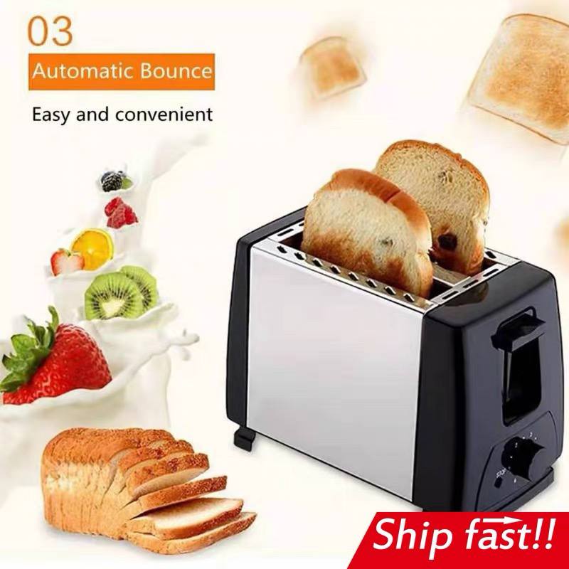 Electric 2-Slice Bread Toaster – Stainless Steel image 4