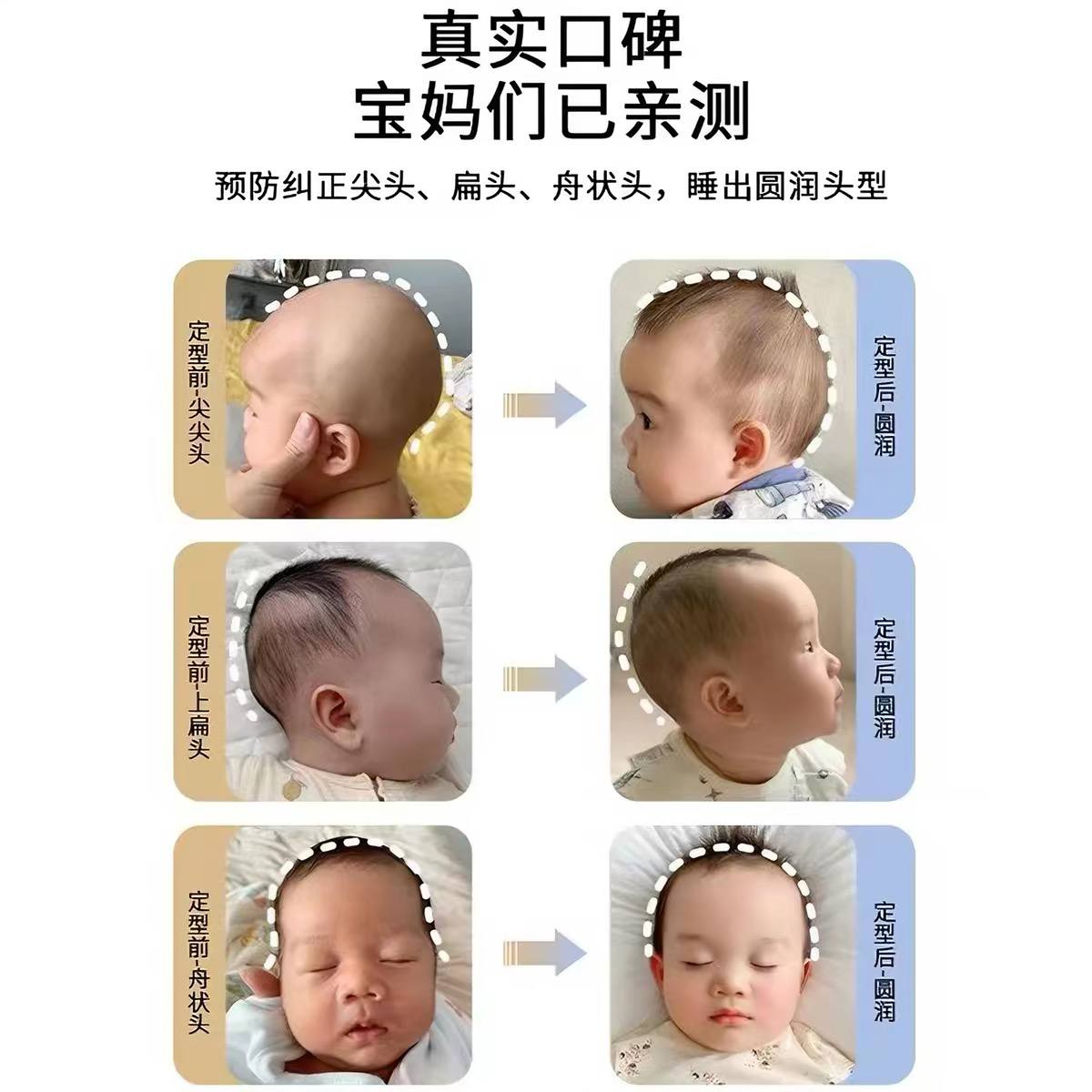 Baby Head Shaping Pillow – Cartoon Bear Design image 2