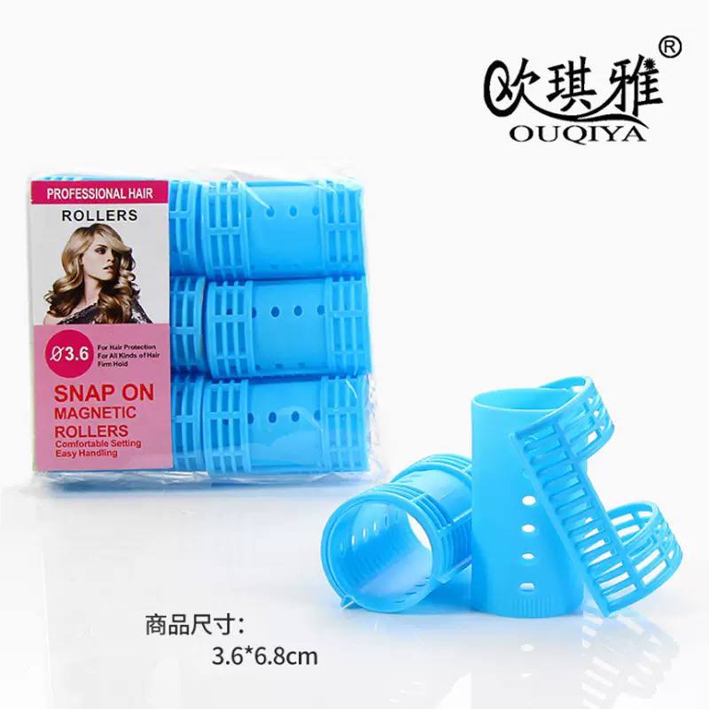 Plastic curler hair