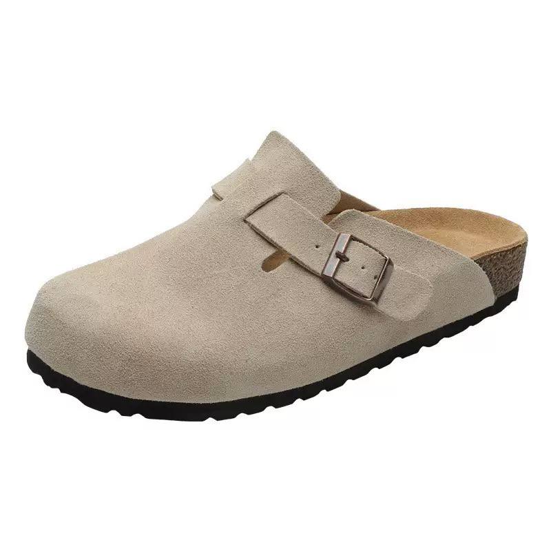  Leather Half-Pack Slippers 