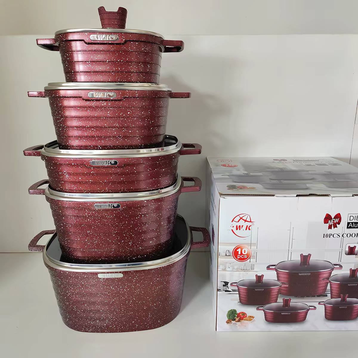 10-piece W.K cookware set 