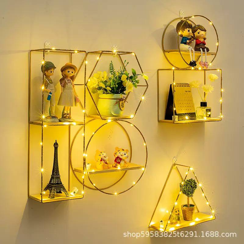 ZJWAI wrought iron wall shelves image 2