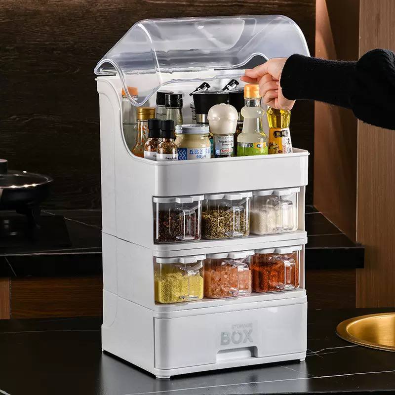 multi-functional kitchen spice rack