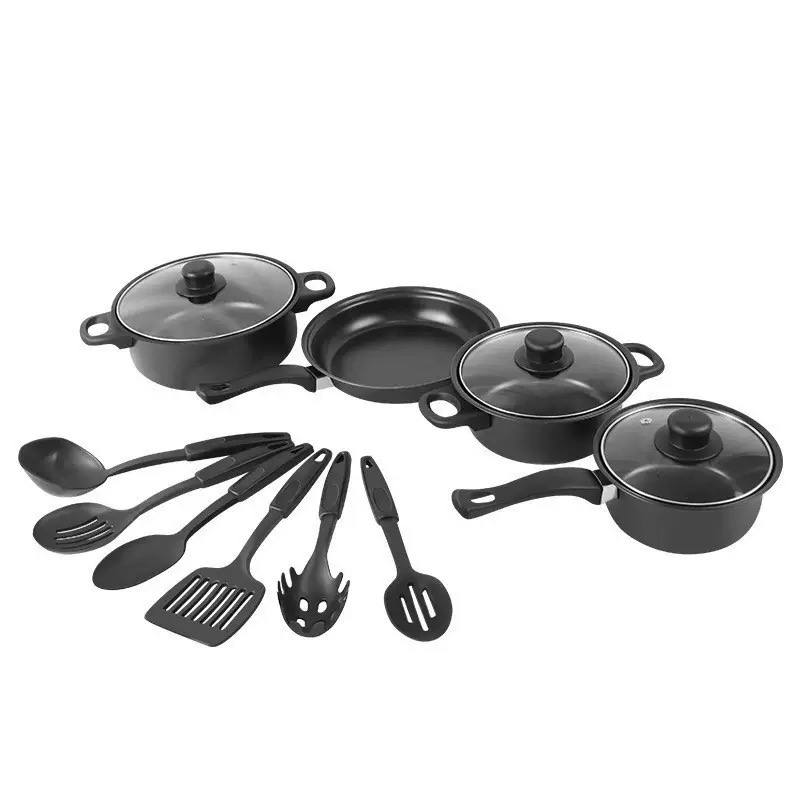13-piece black non-stick cookware set image 2