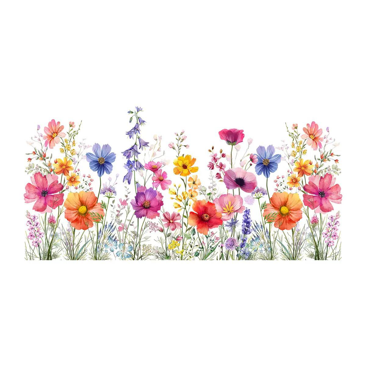 Colorful Floral Bouquet Window Sticker image 2