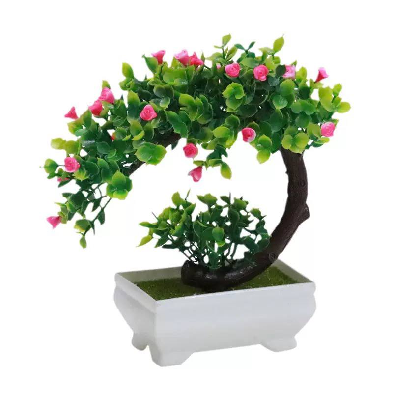  Plastic Flower Potted Green Plant  image 2