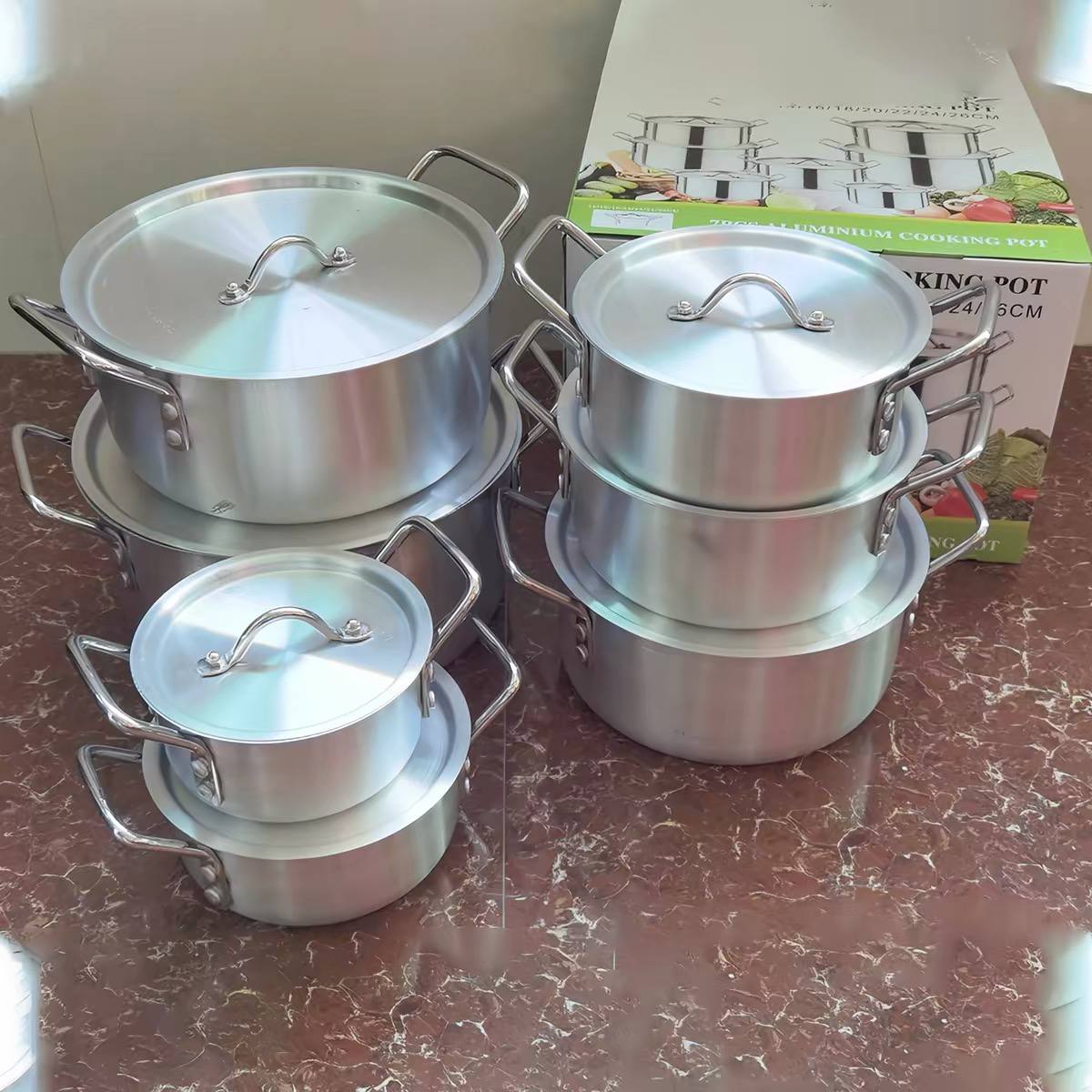  5-piece aluminum cooking pot  image 4