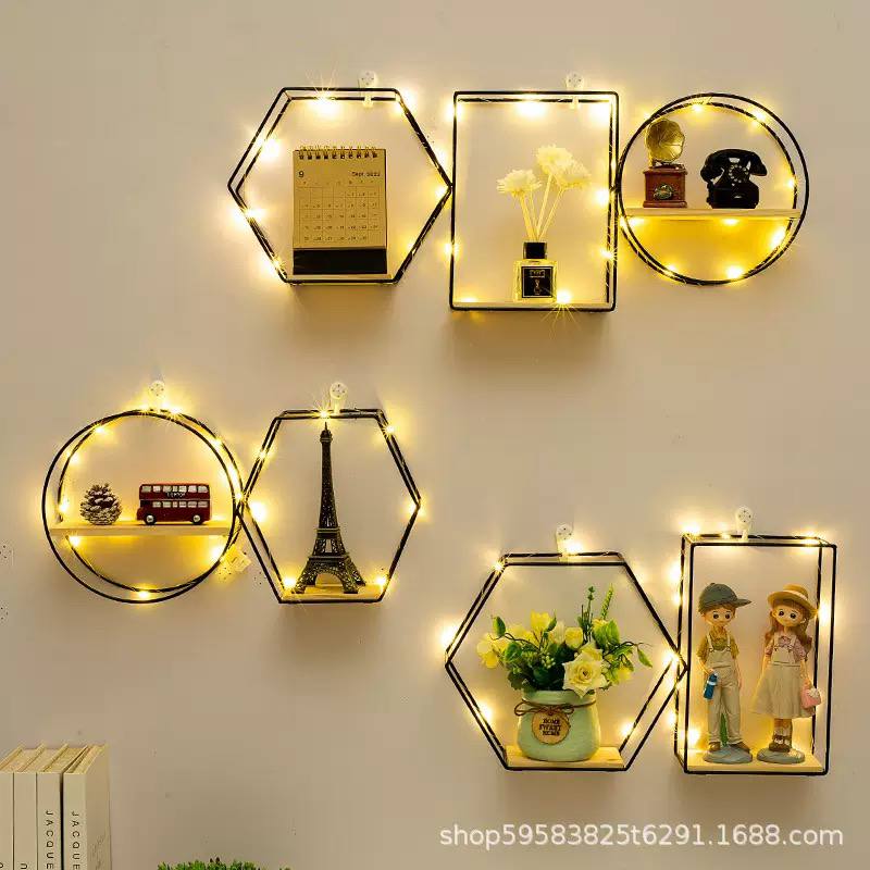 ZJWAI wrought iron wall shelves image 3