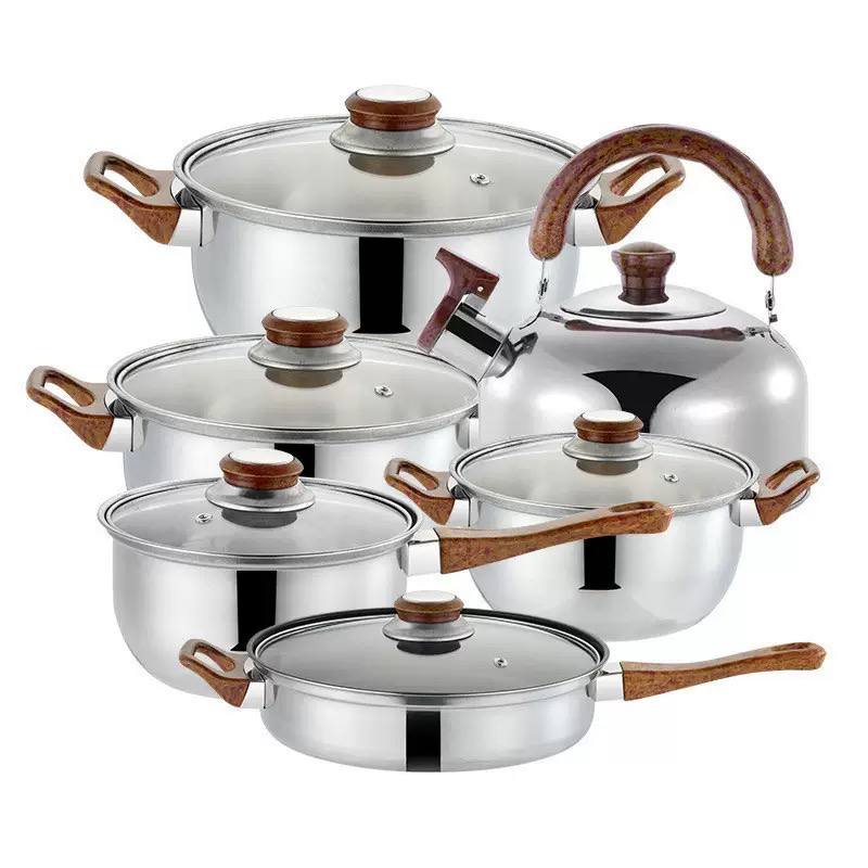  Stainless steel cookware set image 2