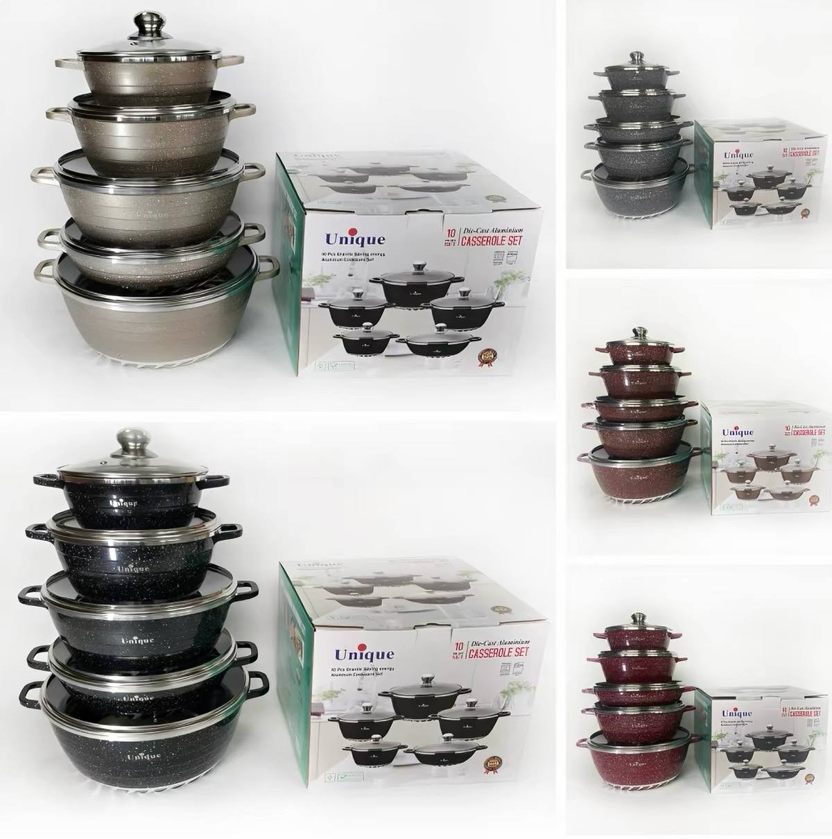  10-piece granite cookware set. image 3