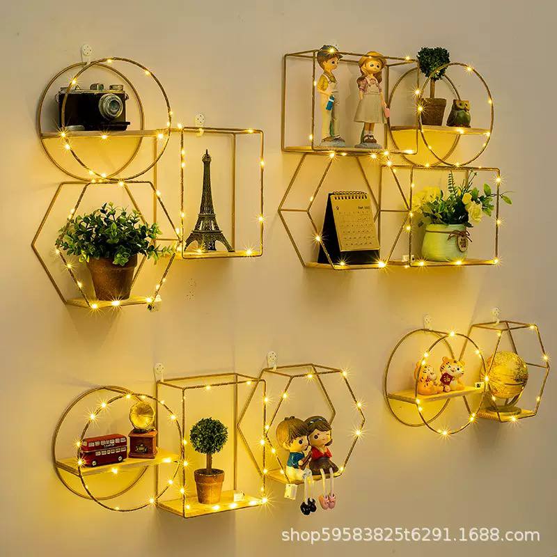 ZJWAI wrought iron wall shelves image 4
