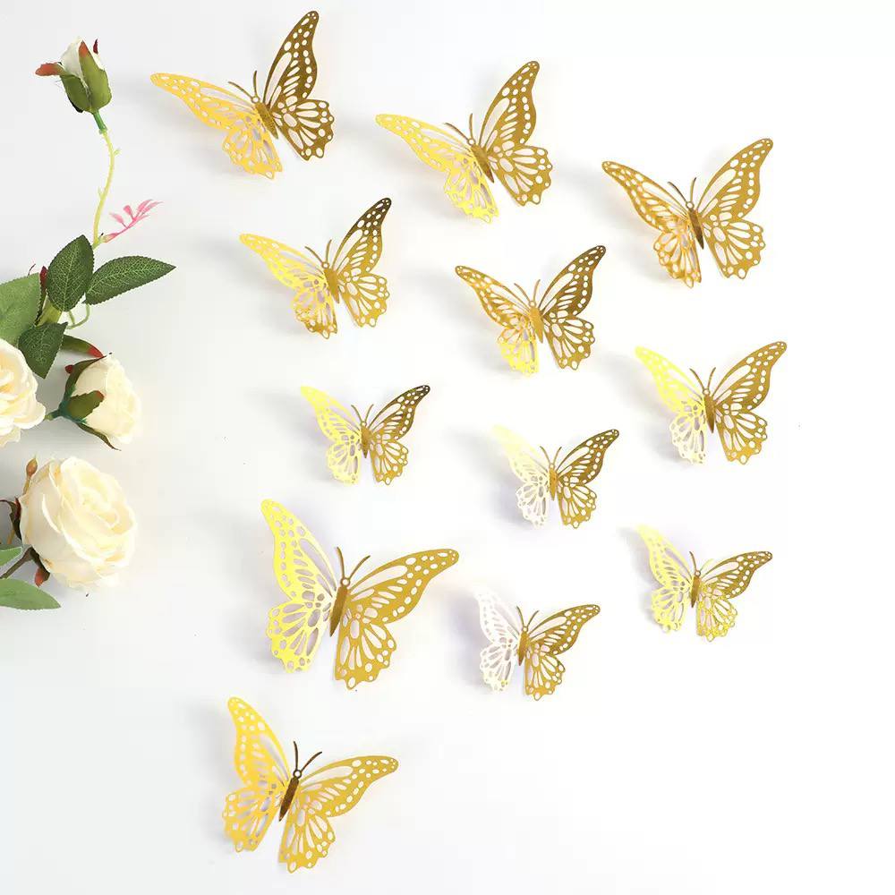  Gold 3D butterfly wall stickers  image 5