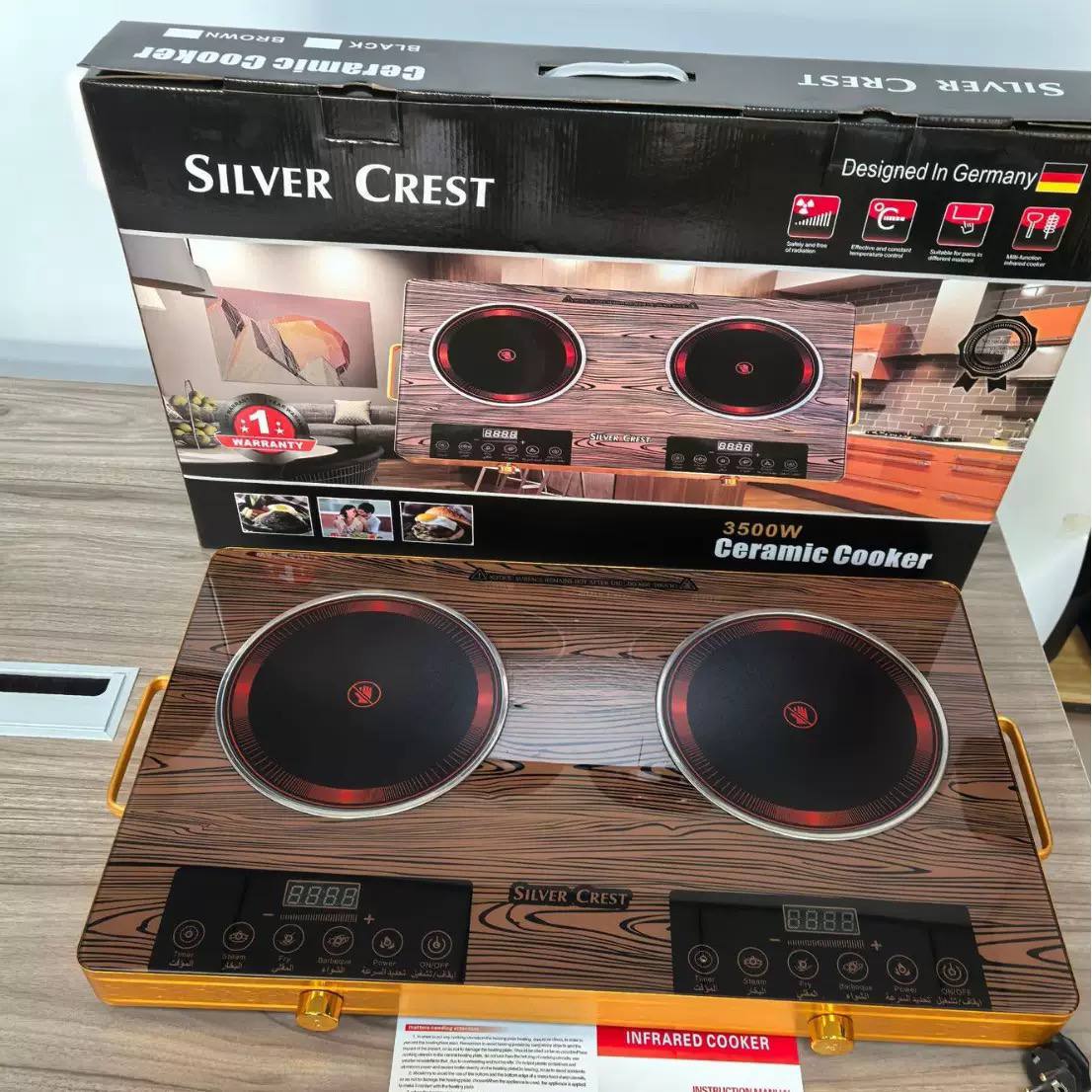 Silver Crest branded double burner infrared ceramic cooker image 5
