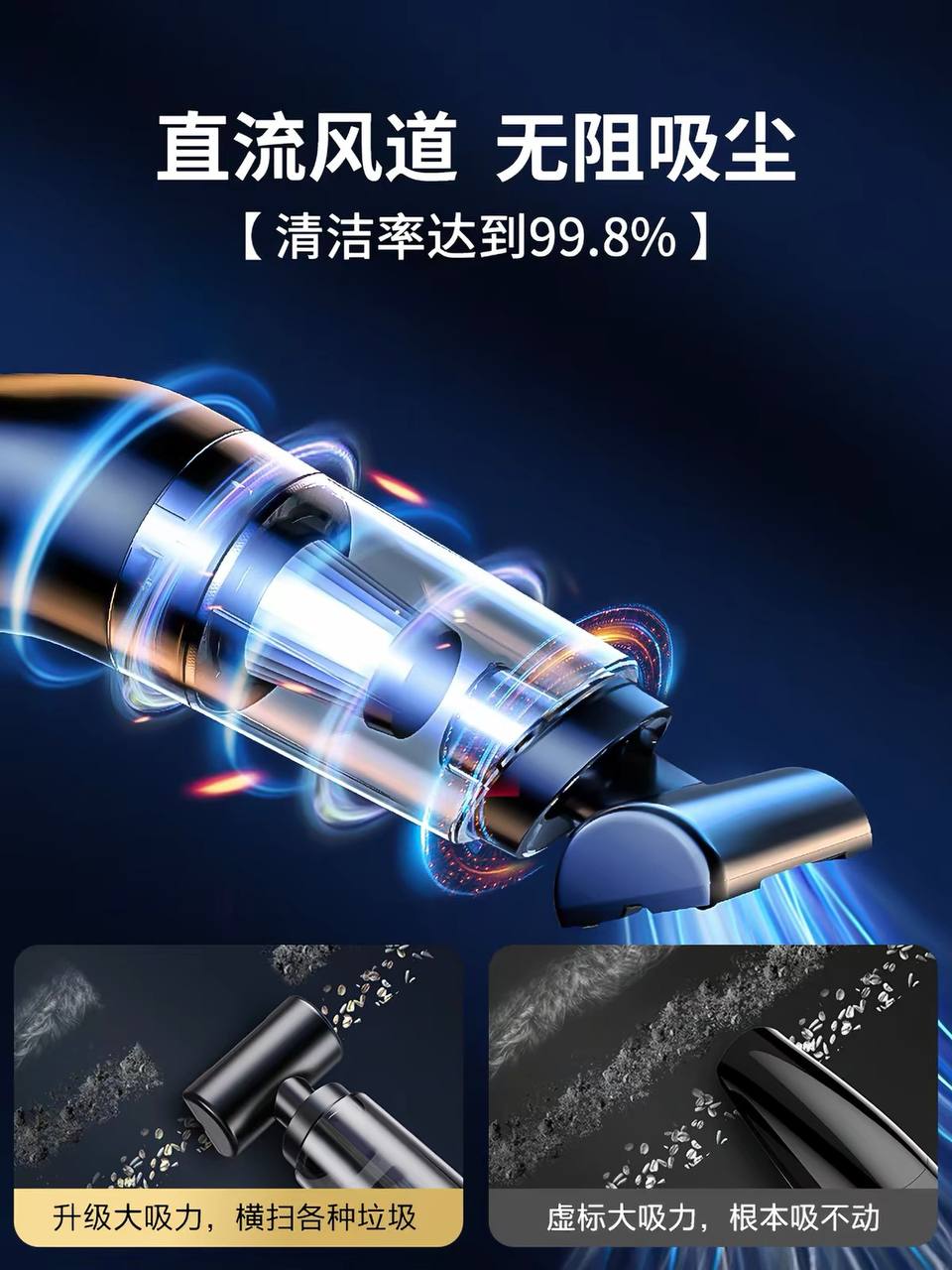 Cordless Handheld Vacuum Cleaner – High Power 6000Pa